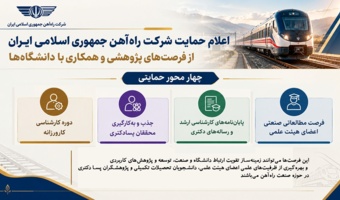 اعلام حمایت شرکت راه‌آهن جمهوری اسلامی ایران از فرصت‌های پژوهشی و همکاری با دانشگاه‌ها